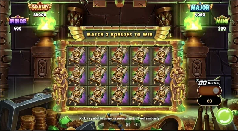 Wrappin' More Gold - ক্রমবর্ধমান মিশরীয় মমী সহ Collect & Win গ্রিড